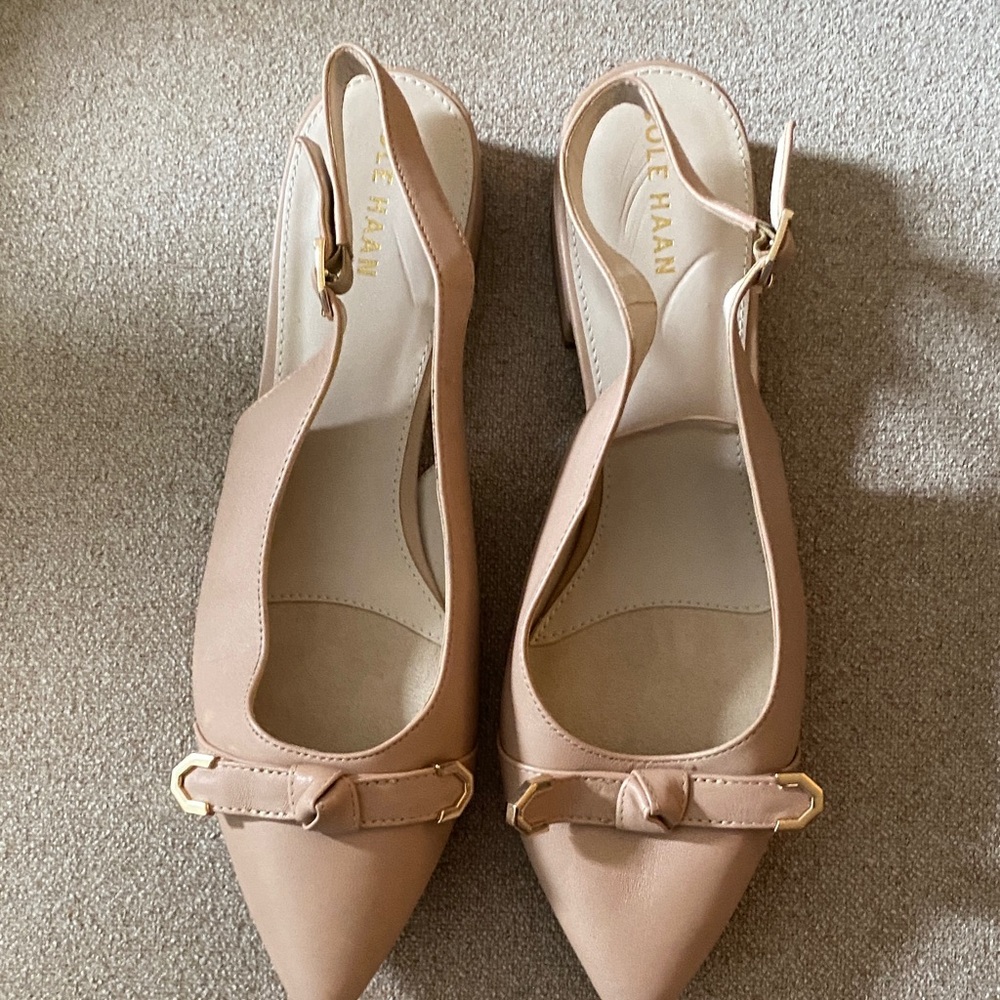 Sold Cole Haan Menlo Women's Beige Slingback flats size 11 new